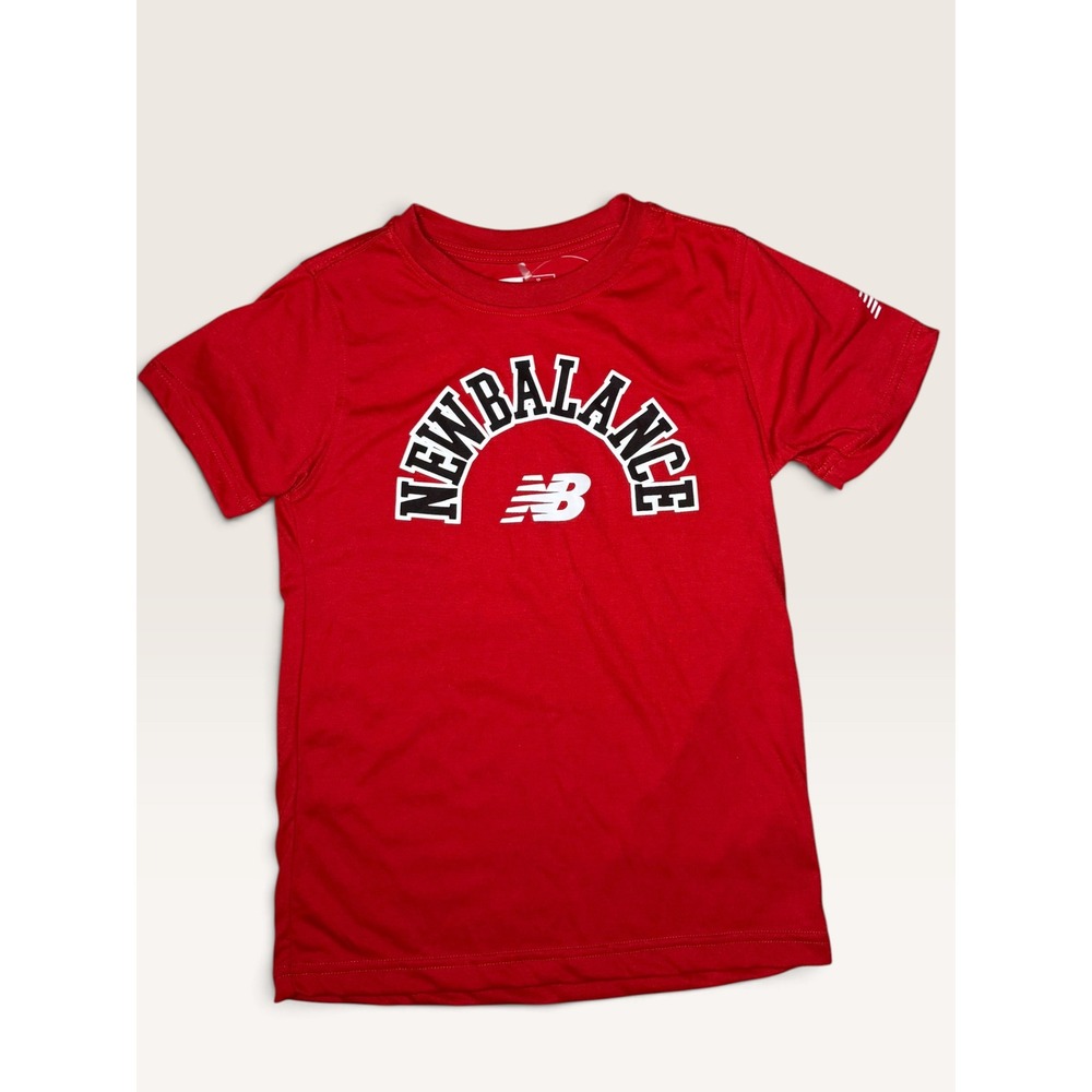 New Balance Boys 12 T-Shirt Red Casual Short Sleeve NEW